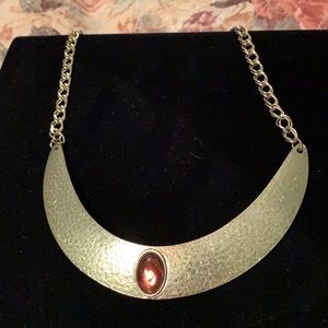 Costume jewelry with brown stone